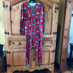 Men’s Wondershop red green dinosaur 2 piece pajamas set size M